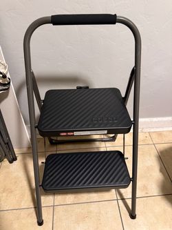 Cosco 2-Step Folding Ladder/Stool (Grey)