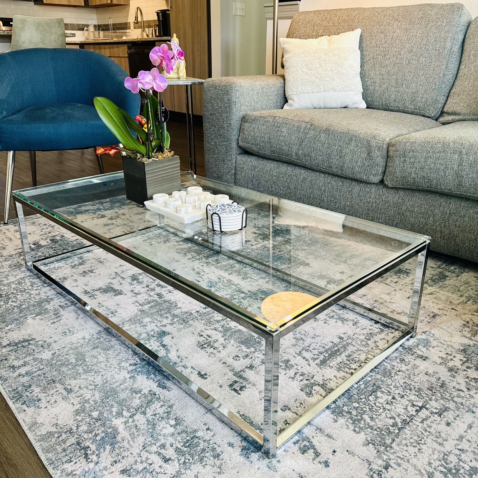 CB2 Smart Glass Coffee Table