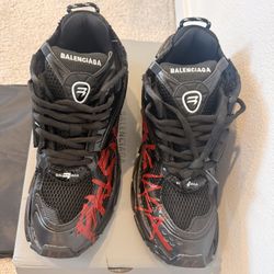 Balenciaga “Graffiti” Runner Black/Red