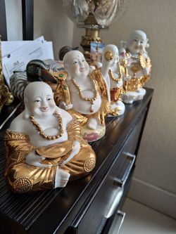 4 BUDAS   BLANCO CON DORADO