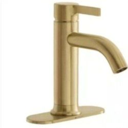 Glacier Bay Ryden Single Hole Single-Handle Bathroom Faucet in Brushed Gold