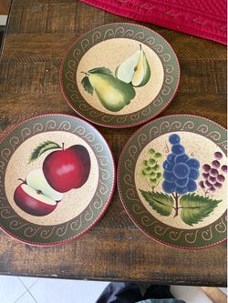 Home interiors plates set of 3