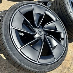 NEW 2026 Model 3 Performance Wheels Pirelli WITH CAPS NEW TIRES