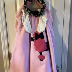 Poodle Skirt With Scarf Hair Piece And Socks