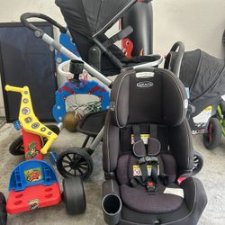 Big Wheel, Car Seat, and Stroller/Car seat Combo