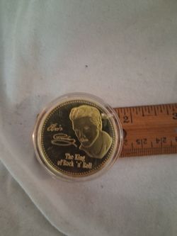 Gold Elvis King Of Rock & Roll Collector Coin