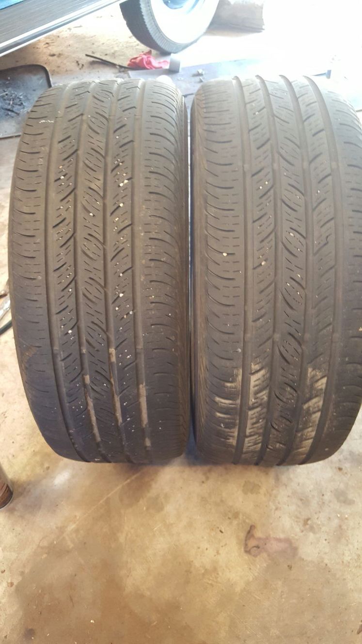 215/55r16 Continental used set of two tires for both $30