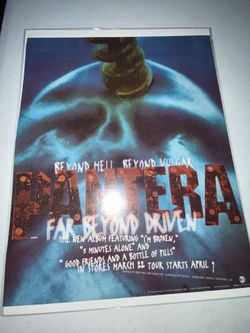 Vtg Pantera magazine page 13 x 10”