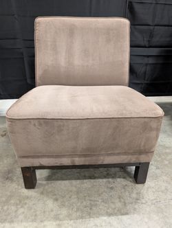 Neutral Brown Upholstered Armless Accent Chairs