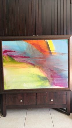 Large Framed Abstract Wall Art ~ Signed numbered S. Angold 134/450