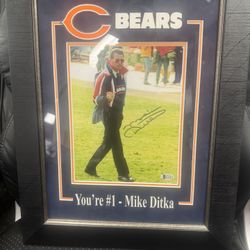 Mike Ditka Autographed Picture With COA