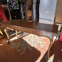 An amazing wood Console, Entryway, Desk, Table with Built-In extension table top and single drawer