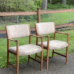 Mid Century Modern Vintage Sweden, Teak Chairs- Pair