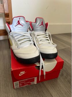 Jordan 5 white fire red