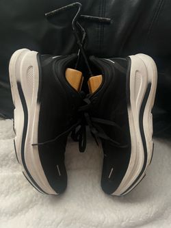 Black Running Sneakers with White Sole