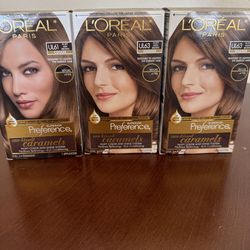 3 boxes of Caramel Hair Dye