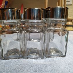 Small Glass Jars Spices Glitter