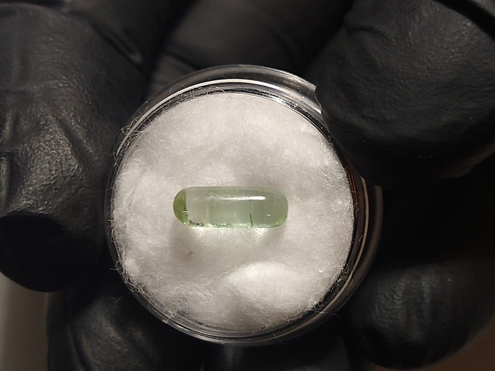 green tourmaline cabochon 