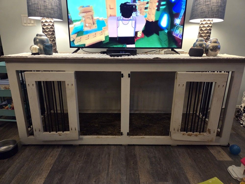 Solid Wood Dog Crates/Entertainment Center