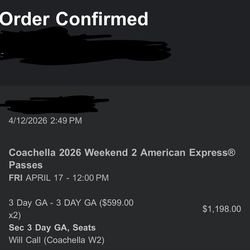 Coachella Weekend 2 GA