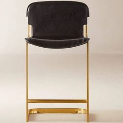 Rake counter stool brass 24''