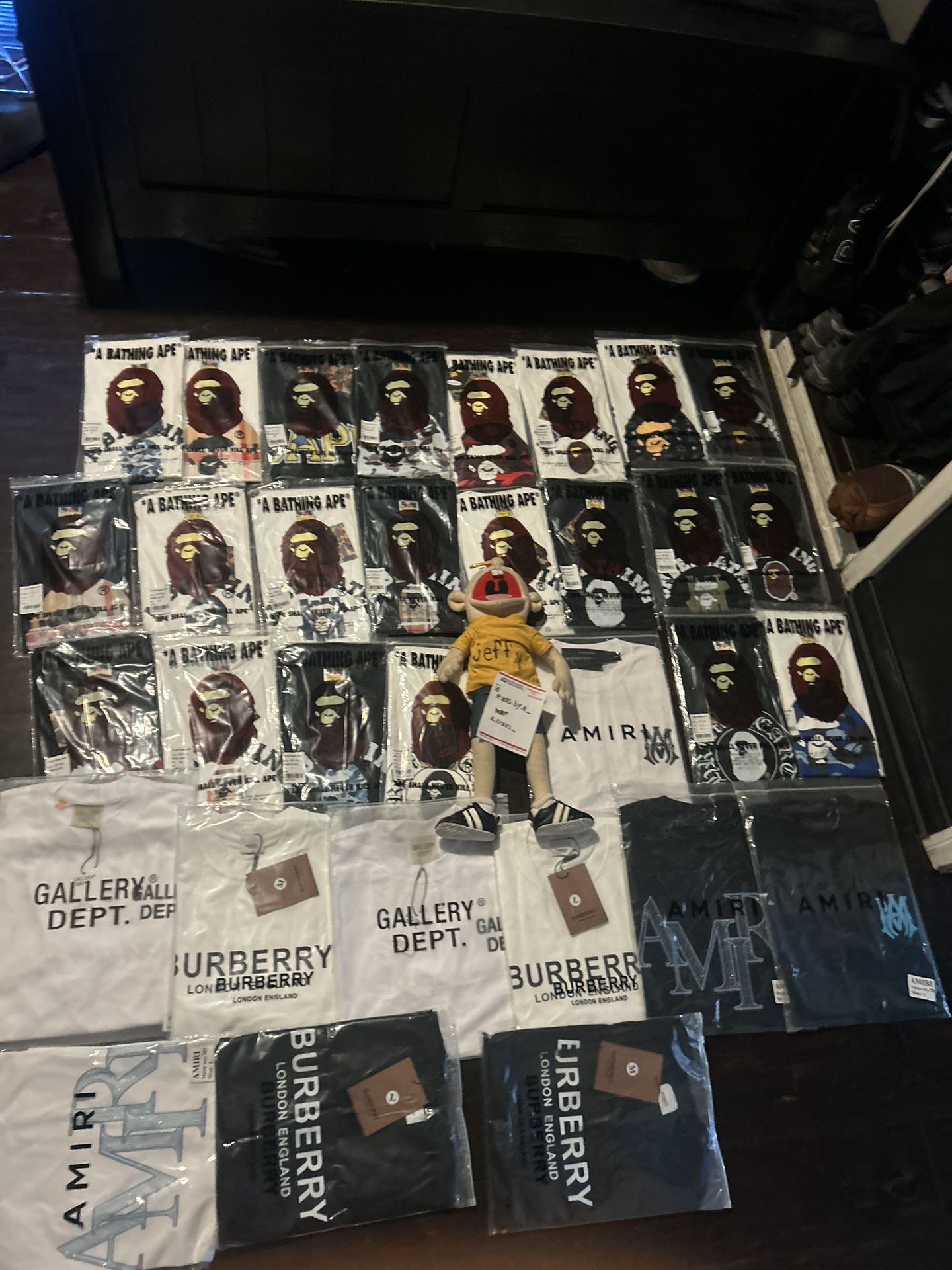 BAPE BURBERRY AMIRI GALLERY DEPT