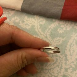 Real 925 sterling silver Simple wedding band Size 11