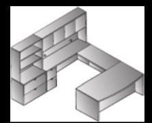 U shape with hutch + storage