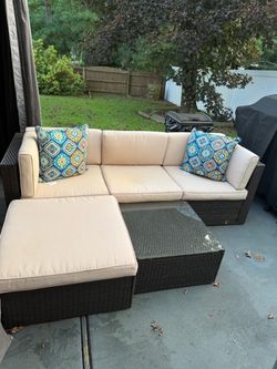 Outdoor wicker furniture