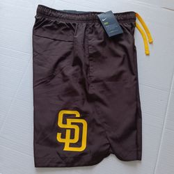 Size S San Diego Padres Nike Authentic Men's Brown Big Swoosh Performance Shorts