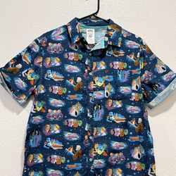 Disney Star Wars Under the Twin Suns by Jeff Granito Button-Up Shirt Mens Size S