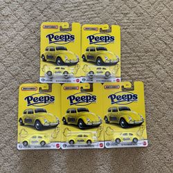 Matchbox Peeps ‘62 Volkswagen Beetle lot of 5