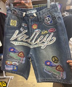 Valley Sports Unison Denim Shorts with Patches