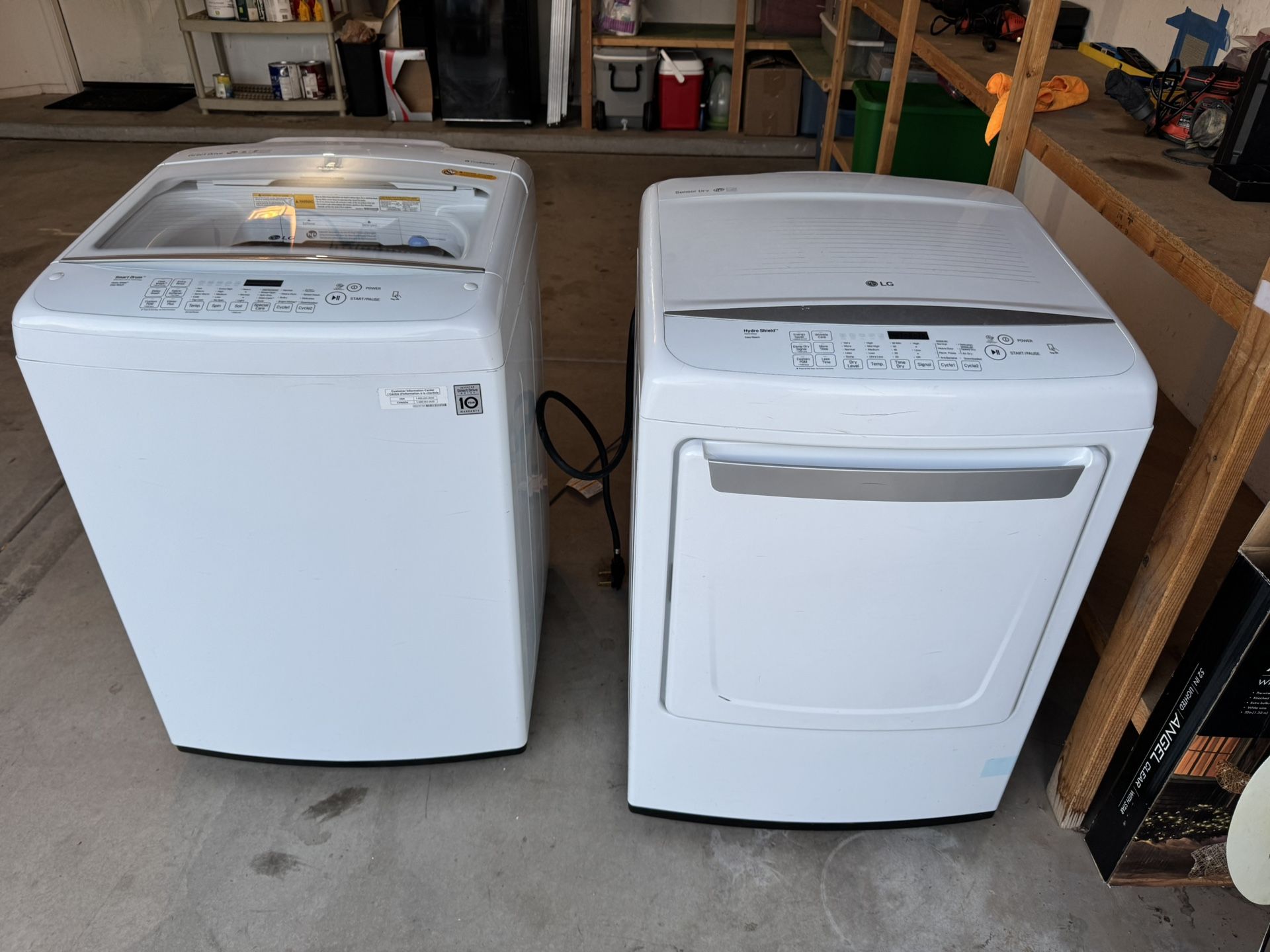 LG Washer, Electric Dryer Set (WASHER SOMETIMES LEAKS FROM BOTTOM, Read Desc)