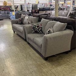 Home Run Grey Sofa And Loveseat 