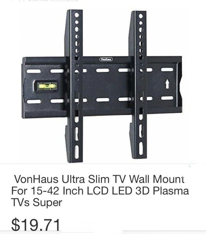 Von Haus Ultra Slim TV Wall Mounting Bracket for 15-42in LCD 3D Plasma Tv Super Bracket