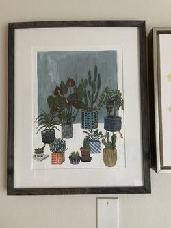 Succulent Plants Framed Painting