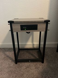 Nightstand/ Side Table with USB attachments