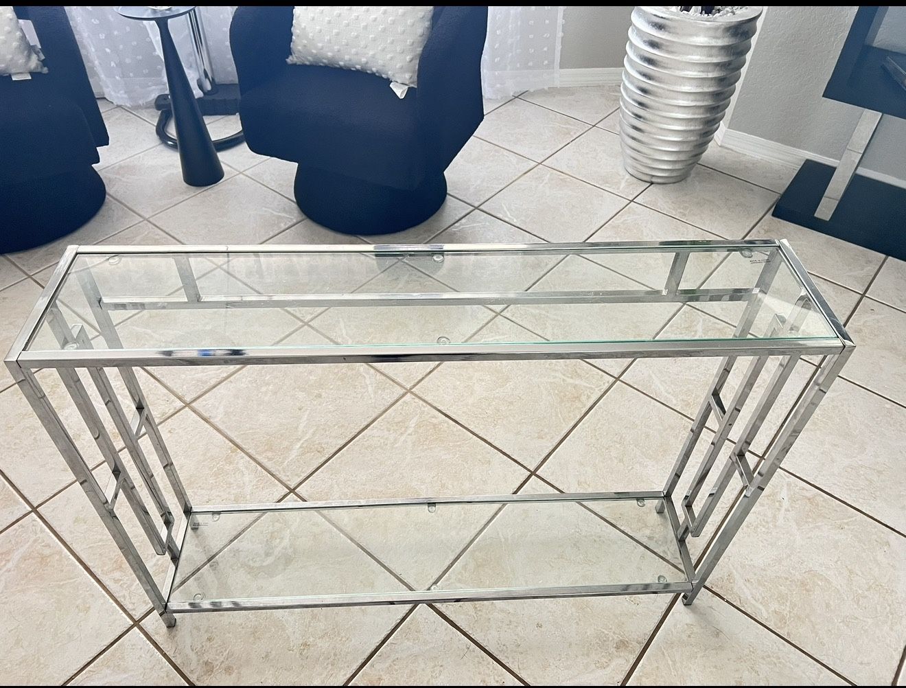 Mission Glass Table