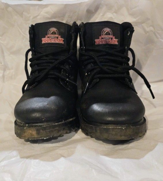 BRAHMA Escott Men’s Oil Resistant Soleplate Work Boots Wide Width Black Size 7W