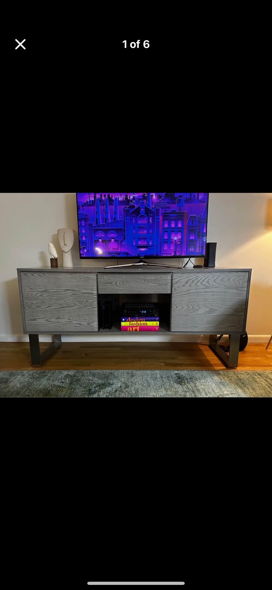 SAFAVIEH Eclipse Buffet in Grey Oak by Truro