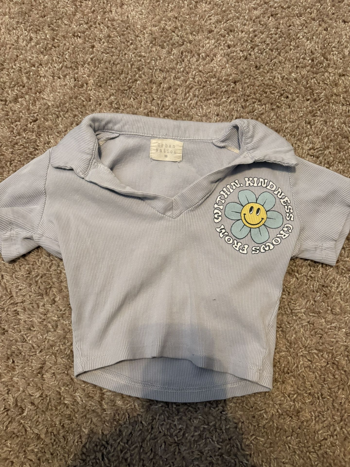 Purple Collared Baby Tee