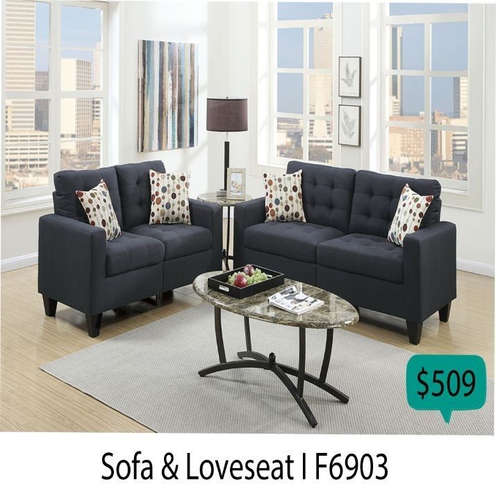 Living Room Set 2 Pieces ( Sofa + Loveseat )