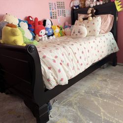 Twin Bed With Box Spring  (no Mattress)