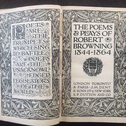 Antique The Poems and Plays of Robert Browning 1(contact info removed) London HC Book 1916