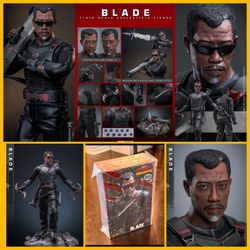 In Hand - 1/6 Hot Toys Blade (Deadpool & Wolverine) Figure MMS791B