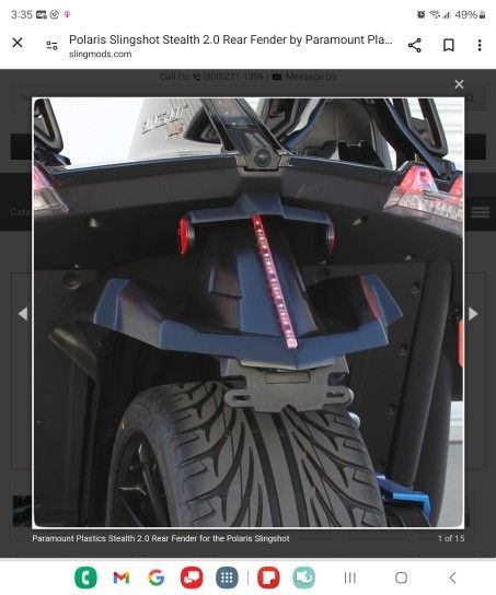 Polaris Slingshot Rear Tire Fender