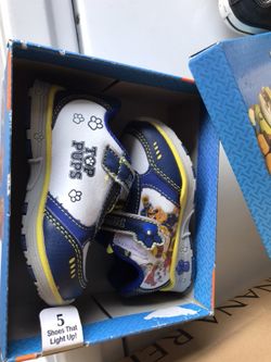 Paw patrol size 5 toddler shoes