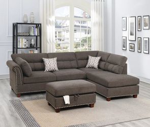 2 Piece Sectional W/Ottoman  