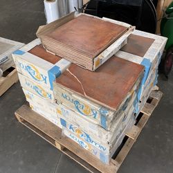 12”x12” Rust color tiles 216 pieces available - not including a couple broken pieces  Price per piece About 216 square feet  Made in Italy